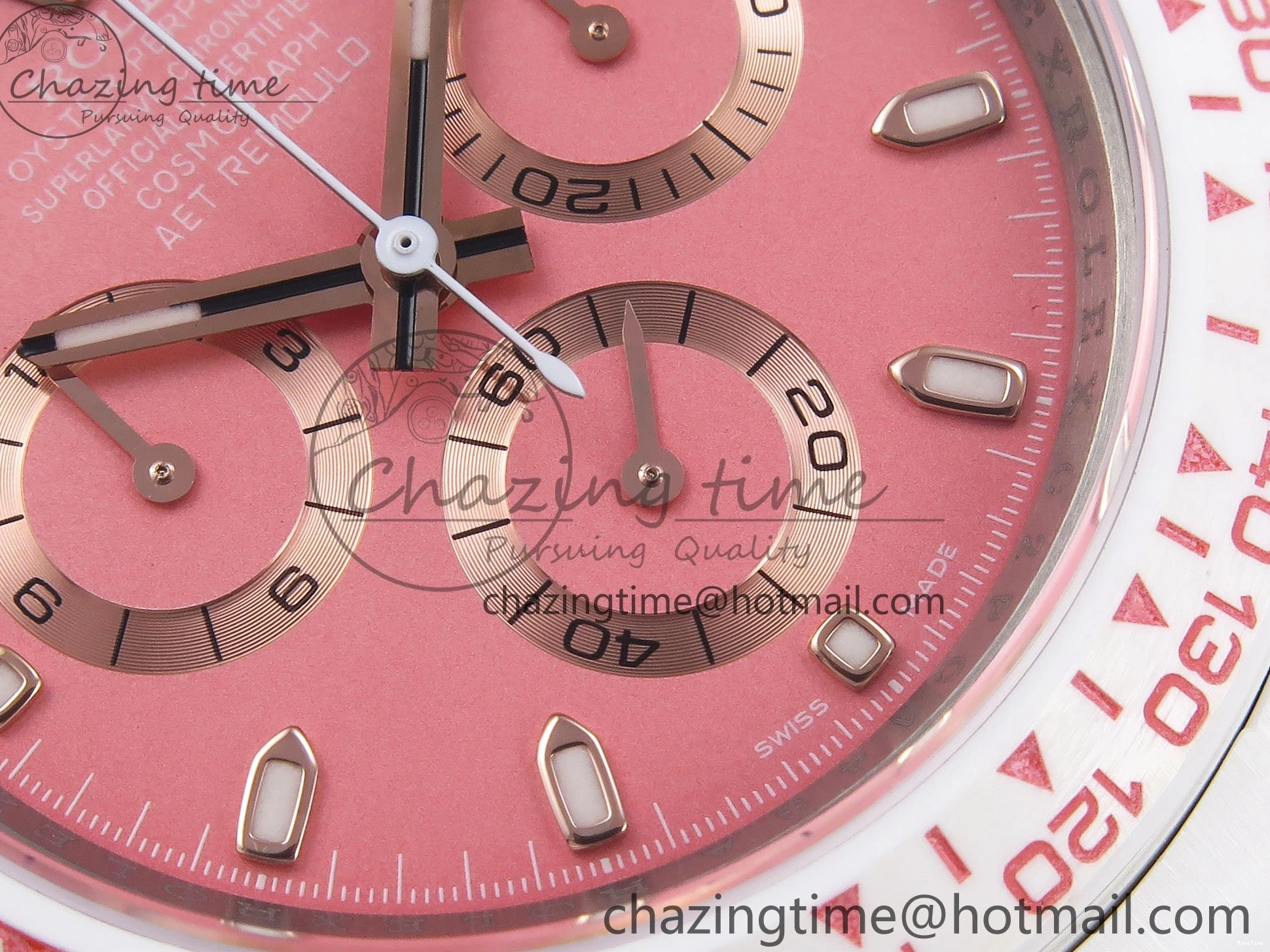 MiroTime 1231 TopPick Daytona AET White Solid Ceramic Case and Bracelet Pink Dial ZF 1:1 Best Edition SH 1650